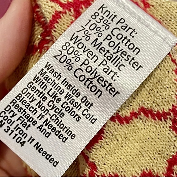 Crown & Ivy Kids Christmas Sweater Girls Size Extra Large Red Gold - Picture 4 of 6